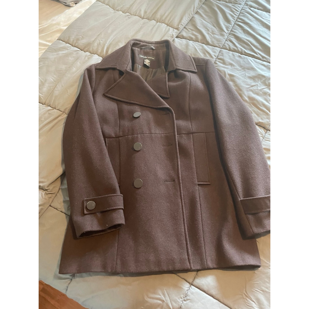 New York and Company Womens Pea coat Brown XL